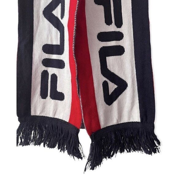 FILA Scarf With Tassles Warm Winter Unisex One Size Winter Warm Skiing - Picture 2 of 8